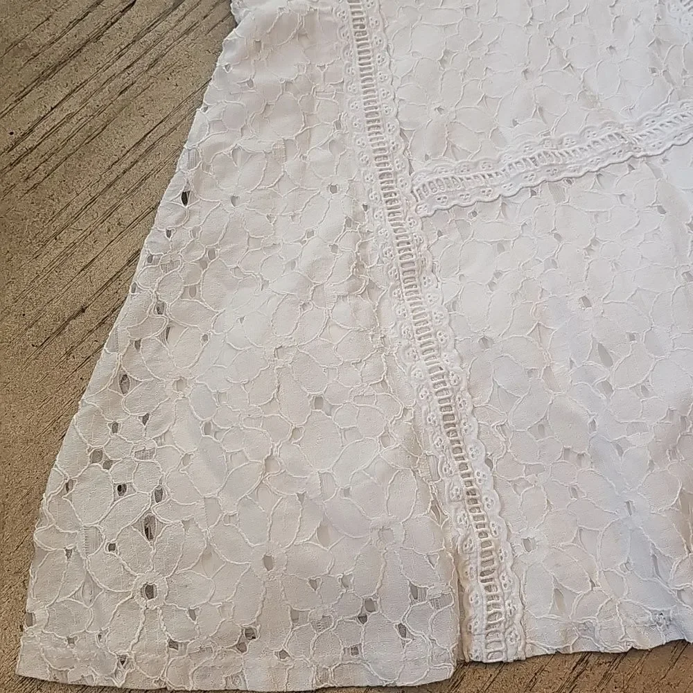 Knit works White Eyelet Dress Size 8 Girls